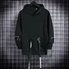 Herren Hoodies Sweatshirts HOUZHOU Schwarz Herren Hoodies Goth Sweatshirt Hood Sommer Techwear Gothic Darkwear Hoodie Sweatshirts Streetwear Hip Hop Harajuku 220924