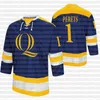 GLA C202 Quinnipiac Bobcats NCAA College Hockey Jersey 1 Yaniv Perets 4 Connor Clifton 6 Devon Toews 20 Matthew PECA 10 Ethan de Jong 11 Wyatt