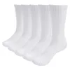 Herrstrumpor Yuedge Women White Black Warm Cotton Cushion Cycling Running Training vandring Athletic Sports Crew Socks Storlek 3643 EU 220923