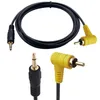 Cabos de áudio Golden banhado 3,5 mm 1/8 polegada Mono-Male Plug a 90 graus RCA Male Jack Audio Cable cabo 1.8m/1pcs