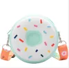 Plecaki pączki okrągłe torba crossbody dzieciak malucha dziewczyna torebka na ramię regulowana pasek wakacyjny Rainbow Printed Pocket Pack 220924