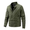 Herrjackor m￤n vadderad jacka casual zip up vinter varm pl￤d stand-up p￤lsen vindt￤t utkl￤der