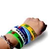 Country Flag Print Silicone Bracelet Sport Vriendschap Polsband Rubber Polband Bangle Accessoires Souvenir 1 stuk