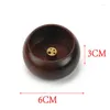 Fragrance Lamps Mini Round Wooden Incense Stick Holders Buddhist Articles Bowl Holder Burner Censer