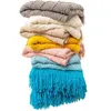 Blankets Big Size Nordic Sofa Throw Blanket For Beds Hand-knitted Knitted Wool Leisure Knit Po Props Tassel