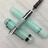 Fountain Pens 316y Kaigelu Celluloid Pens E F M Nib 055mm Beautiful green Office Business Ink Pen Silver Clip Gift pens for students 220923