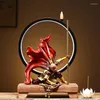 Lampade profumate Monkey King Riflusso Bruciatore di incenso Titolare Fumo Cascata Cono Bastoncini Lampada Zen Circl Per Home Office Decor Regali