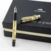 噴水ペンJinhao 5000白とゴールデンミディアムウイングの噴水ペンドラゴンエンボス220923