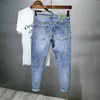 Męskie dżinsy szczupłe męskie chude szary jasnoniebieski odcinek Spring Spring Casual Denim Spods Mens Odzież Marka Męskie spodnie 220923