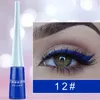 Brillo de labios 17 Delineador de ojos líquido colorido Azul Impermeable Larga duración Diamante Mate Gel Cosméticos HF153