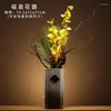 Decorative Flowers Ceramic Vase Artifical Fall Decor Zen Garden Flower Pots Decorations For Home