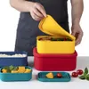Silicone Lunch Box Set MicrowAvable Alimentos Recipiente de Compradeia Fruta Selgada de Fruta Bowls 1223170