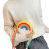 Sacs à dos Donut rond sac à bandoulière enfant en bas âge fille enfants sac à main à bandoulière sangle réglable vacances voyage arc-en-ciel imprimé poche pack 220924