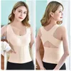 Kobiety dla kobiet w talii Kobiety brzucha 3in1 Ciało Shapewear Postawa Korektor bielizny Kontrola Wsparcia Push Up Bra Vest Slim Tank Top 220923