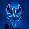 LED Halloween Supplies Party Maske leuchten leuchtend glühende japanische Anime Dämon Slayer Cosplay -Masken