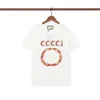 Magliette firmate da uomo Abiti estivi slim fit Semplice streetwear Fashion T-shirt in cotone con stampa palma a mano T-shirt da uomo casual