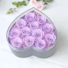 Fiori Decorativi 12 Pezzi Rosa Secca Vera Testa Eterna Con Confezione Regalo A Forma Di Cuore Decorazioni Di Nozze San Valentino Festa Della Mamma