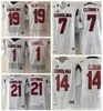 SJ Carolina do Sul Gamecock 1 Deebo Samuel 19 Jake Bentley 7 Jadeveon Clowney 14 C.Shaw Connor Shaw 21 Marcus Lattimore College Football Jerseys