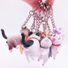 Chaton chat pendentif porte-clés anneaux dessin animé mignon vinyle porte-clés de voiture porte-sac suspendu charme créatif mode Design animaux bijoux porte-clés bibelots accessoires