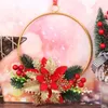 Flores decorativas 1pc Christmas Wreath Wrinal