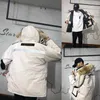 Heren down parkas heren winter jas naar beneden parkas klassieke casual jassen buiten warme doude homme bovenkleding echte wolf bont koude bescherming winddicht