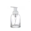 Aufbewahrungsflaschen im einfachen Stil, leer, 250 ml, 375 ml, klare, gefrostete Flüssigseife, Glas, Schaumpumpe