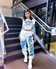 Women's Two Piece Pants Cool Young Girl Hip Hop Outfits Graffiti Letter Print Joggers Sweat Suits Women Streetwear Tracksuit 2 Set