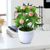 Decorative Flowers Artificial Bonsai Delicate Realistic Plastic Simulated Fruits Plants For Desktop Ornaments Home Decor Accessories