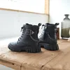 Stiefel Kinder Weiche Sohlen Mädchen Martin Herbst und Winter Baumwolle Warme Kleinkindschuhe Jungen Leder Student T220925