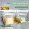 Haken Hängen Kühlschrank Lagerung Rack Clip Gleitschiene Fach Für Lebensmittel Tasche Zip-tasche Frische Halter Kühlschrank Organizer
