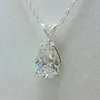 9 PPC Simple Elegante Drop de agua Collar colgante de cristal para accesorios femeninos Joyería de moda de boda