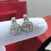 Brincos de pântano Prata 925 Teste de diamante original passado 1 quilat D cor colorida Moissanite Cushion Brilliant Cut Gemstone