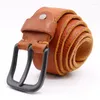 Belts 2022 Casual Designer Belt Men High Quality Luxury Real Cowboy Full Grain Genuine Leather Vintage 3.8cm Masculine Soft