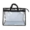 Storage Bags Clear Dust-proof Bag Protable Women Purse Handbag Dust Cover With Zipper Water Proof Protector NI268f