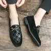 المتسكعون ارتداء رسمية Nubuck Leather Checkerboard Wingtip Metal Buckle Business Disual كل يوم متسكعون للرجال Lrage Size38-48