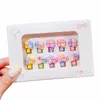 Bandane 10 pezzi Ragazze Baby Cute Little Hairpin Corda per capelli per bambini Princess Cartoon Animal Fruit Clip Ring Accessori