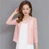 Kvinnorjackor Autumn Summer Sun Protection Clothing 5xl Women Lace Cardigan Female Cardigans Shawl Coat Ladies Outerwear E114