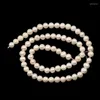 Perle di perle d'acqua dolce naturali a forma di riso bianco per gioielli che fanno collana braccialetto fai da te circa 6 mm filo 35 cm