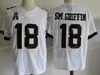 SJ NCAA UCF Knights College Football＃10 McKenzie Milton Jersey Black White Sm。グリフィン18 Shaquem Griffin Stitched University Jerseysシャツ