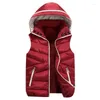 Women's Vests Women's 2022 Winter Coat Women Hooded Warm Vest Plus Size Cotton Jacket Female Padded Wadded Feminina Chalecos Gilet