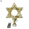 زخارف عيد الميلاد DIY DEY مختلف الأنماط TREE TOP LED Star Star Holds Supplies Supplies