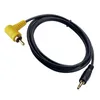 Cabos de áudio Golden banhado 3,5 mm 1/8 polegada Mono-Male Plug a 90 graus RCA Male Jack Audio Cable cabo 1.8m/1pcs