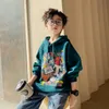 Hoodies Pullover Boys for Autumn Black Green Kids Print Long Sleeve Teen Kids Cartoon 6 8 10 12 14 Y 220924