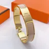 12 -mm -Designer H Letter Armbänder Bangel Luxus Gold Schnalle Emaille Womens Herren Armband Schmuck Größe 17/19 Armband Geburtstag Weihnachtsgeschenk 001