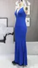 Casual Dresses Ladies Evening Party Dinner Dress Women V-neck Strap Bag Hip Slim Fishtail Bodycon Maxi Long Wedding Wear Robe Vestidos