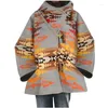 Women's Trench Coats Women's 2022 Women Casual Horn Buckle Retro Print Long Sleeve Hooded Jacket Pocket Claw Christmas Costumes Fashion