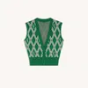Women's Vests Women's Women Sweater 2022 Autumn And Winter Diamond Check Letter Wool Knitted Vest