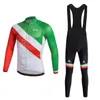 2023 Pro Mens Italy Winter Cycling Jersey Set Long Sleeve Mountain Bike Cycling Clothing Breathable MTB Bicycle Clothes Wear Suit B37