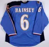 GLA Herrens vintage Atlanta Thrashers Jerseys Game slitna tr￶ja17 Ilya Kovalchuk 36 Eric Boulton 6 Ron Hainsey 7 Mark Popovic Jersey Blue Hockey