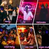 LED parlayan maske 50 desenler, şarj edilebilir jest indüksiyonu yüz değiştiren festival parti malzemeleri gece kulübü çubuğu atmosferi propss